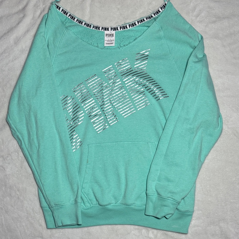 PINK Victoria's Secret Aqua Women's Sweater